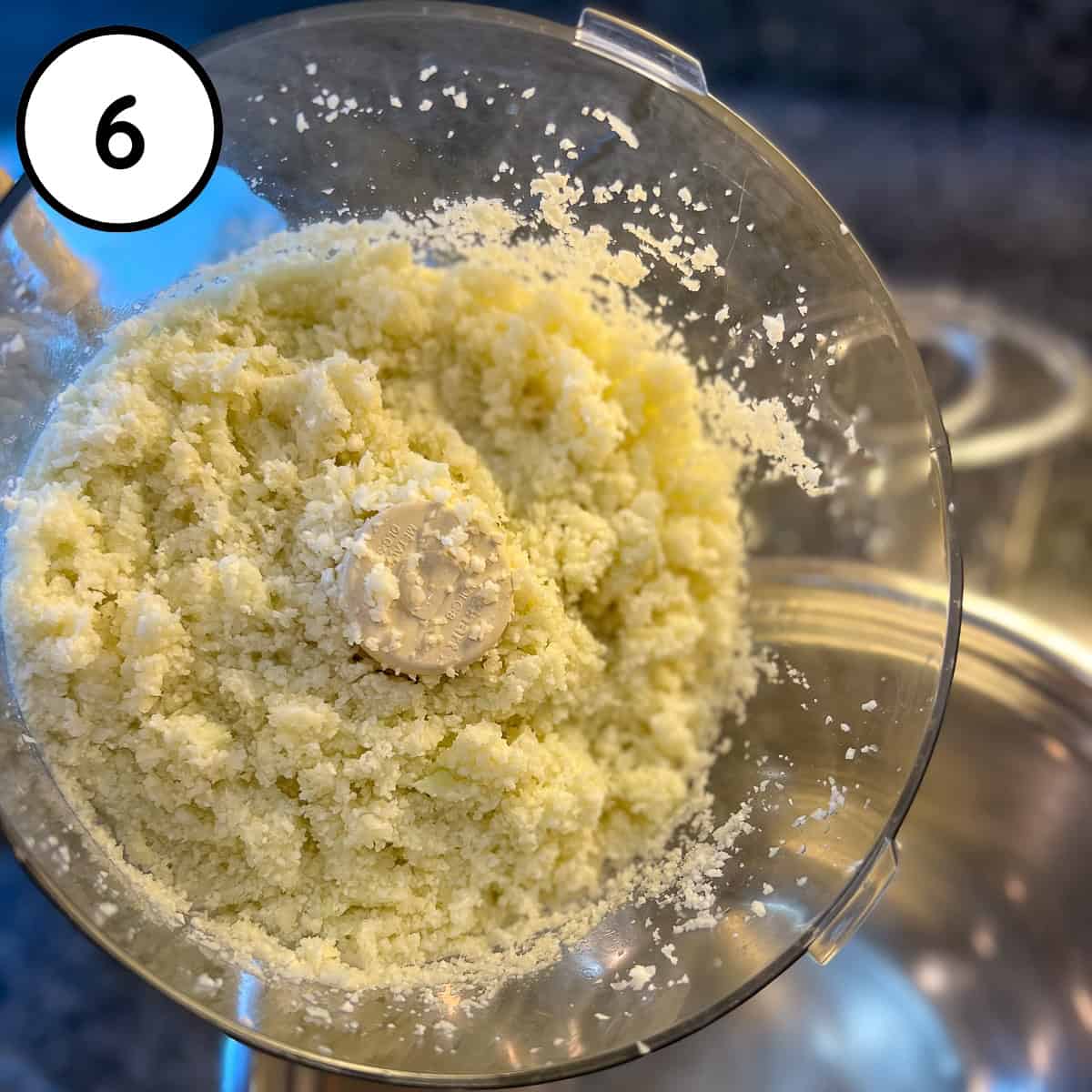 Cauliflower that's been processed.