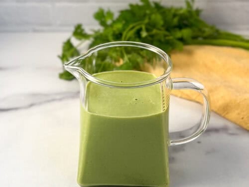 oil free green goddess dressing Vegan chic dress.