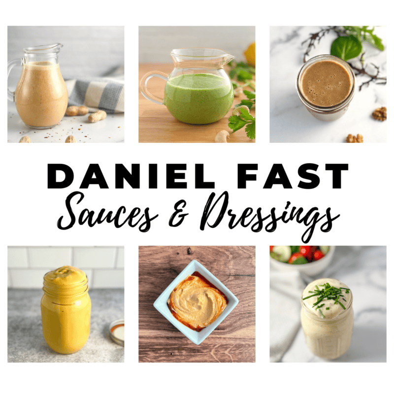 Daniel Fast graphic for sauces and dressings.