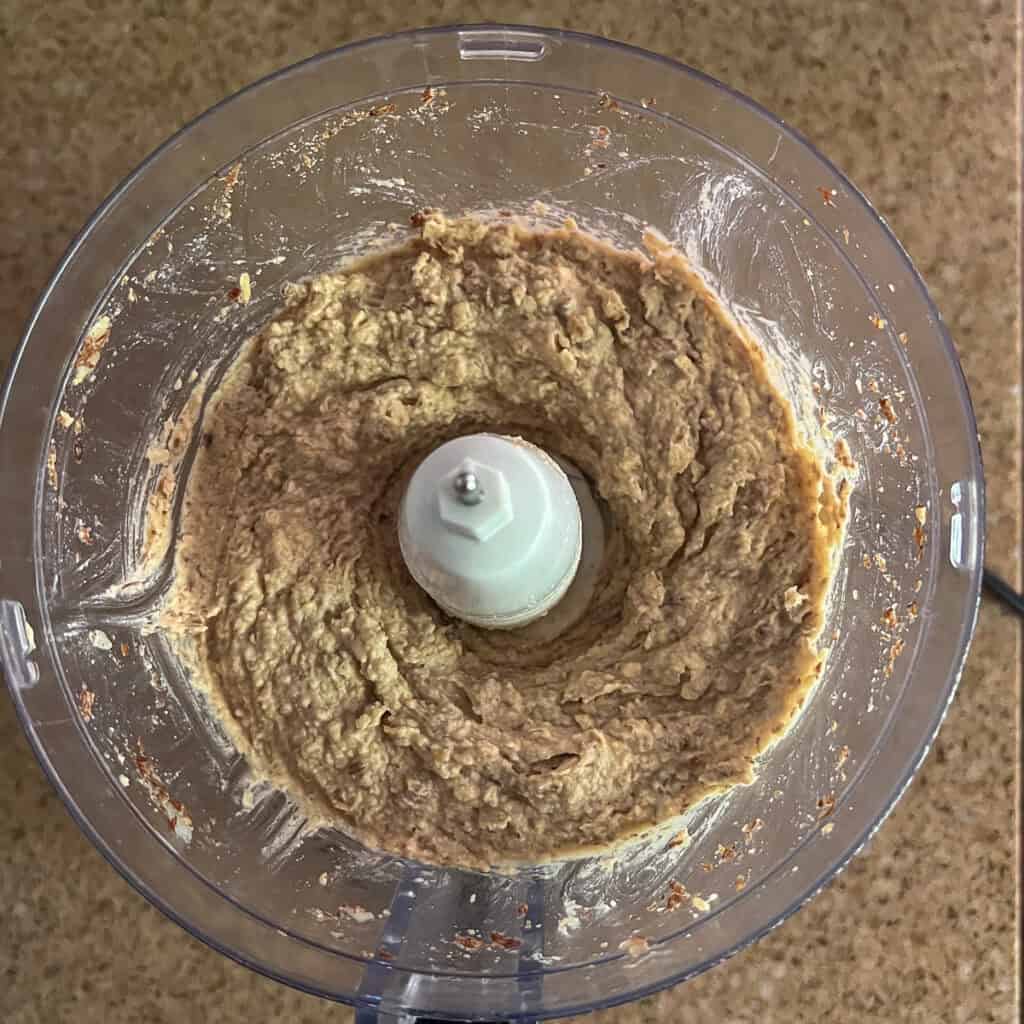 Vegan cookie dough after it's been processed.